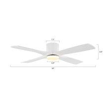 Load image into Gallery viewer, Wingbo Flying-Pro Flush Mount DC Ceiling Fan with Lights, Wood Blades,White
