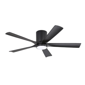 NestWave | 52" Flush Mount Wood Blades Ceiling Fan with Light