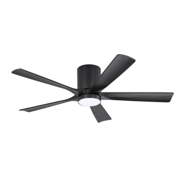 NestWave | 52" Flush Mount Wood Blades Ceiling Fan with Light