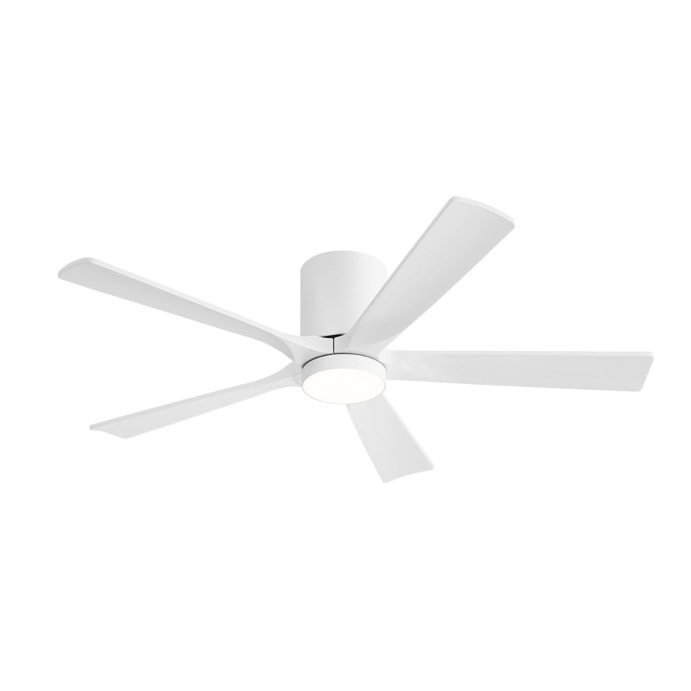 NestWave | 52" Flush Mount Wood Blades Ceiling Fan with Light