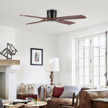 Load image into Gallery viewer, Wingbo Flying-X Flush Mount DC Ceiling Fans without Lights,Solid Wood Blades,Graphite and Gray
