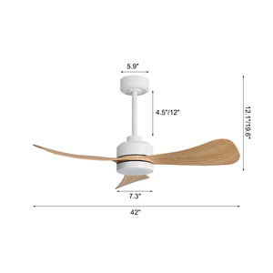 Seltorissa | 42" 3 Blades Ceiling Fan with Light