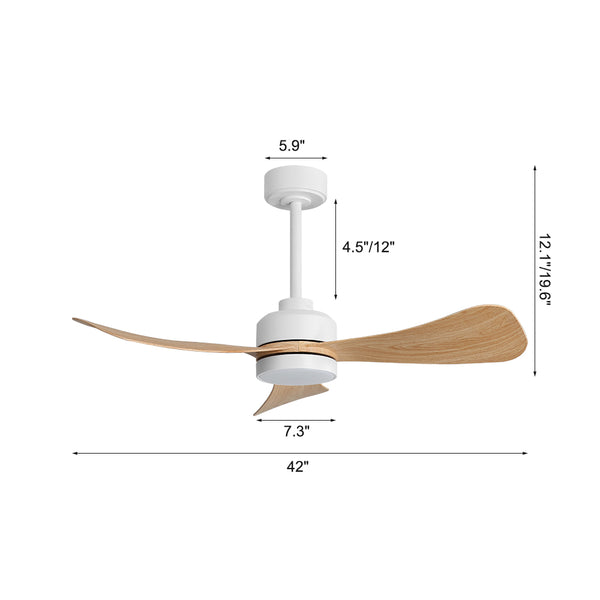 Seltorissa | 42" 3 Blades Ceiling Fan with Light