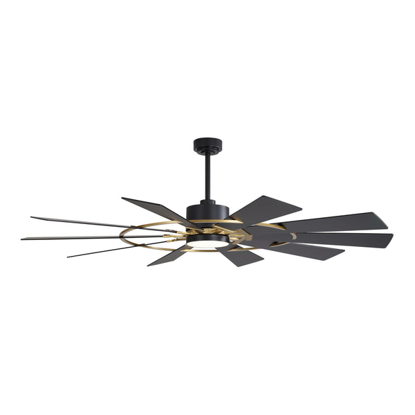 GearBloom | 72" Wood Blades Ceiling Fan with Light