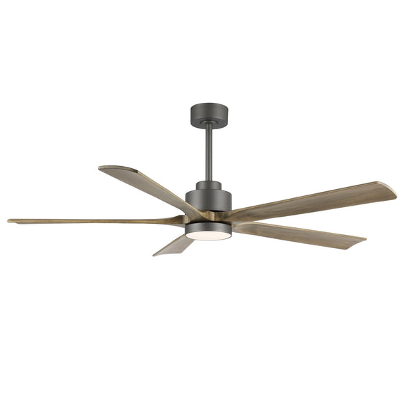 OakMist | 52" Wood Blades Ceiling Fan with Light