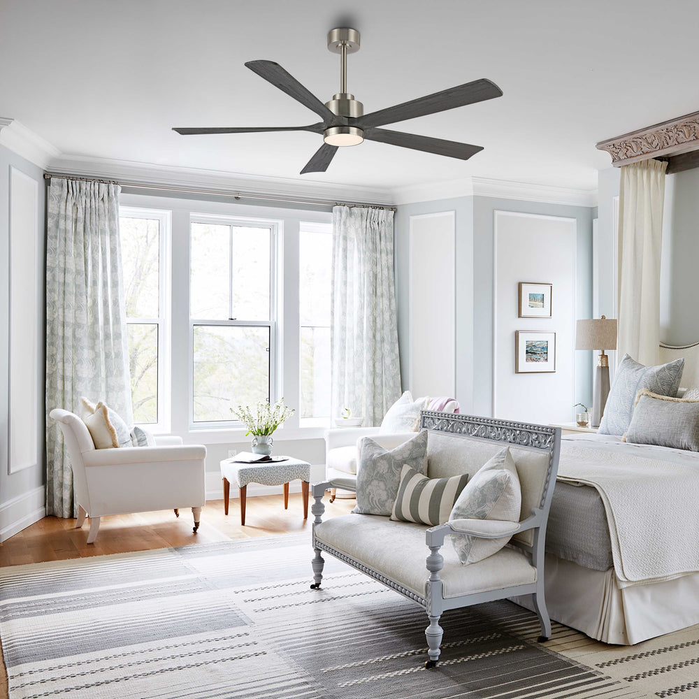 OakMist | 60" Wood Blades Ceiling Fan with Light