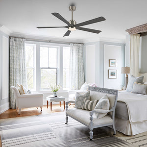 OakMist | 60" Wood Blades Ceiling Fan with Light
