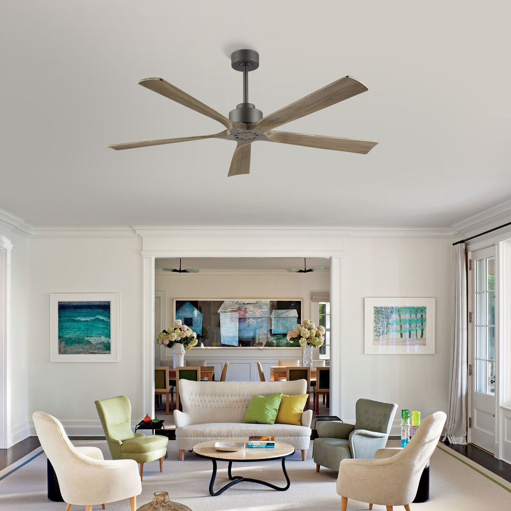 OakMist | 60" Wood Blades Ceiling Fan