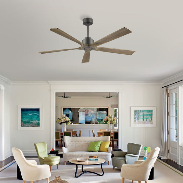 OakMist | 60" Wood Blades Ceiling Fan
