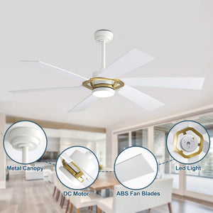 EdgeLine | 60" Smart ABS Ceiling Fan with Light