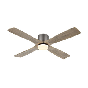Serenity Air| 54" Flush Mount Wood Blades Ceiling Fan with Light
