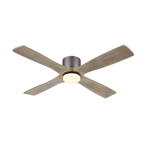 Serenity Air| 54" Flush Mount Wood Blades Ceiling Fan with Light