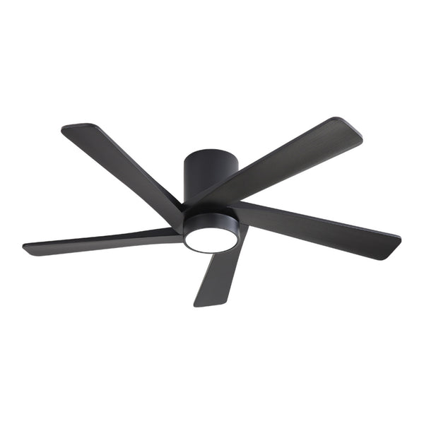 HaloAir | 54" Flush Mount Wood Blades Ceiling Fan With Light