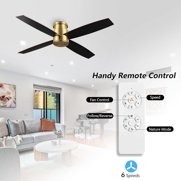 Reveria | 52" Flush Mount Ceiling Fan