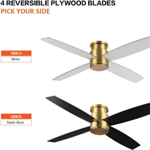 Reveria | 52" Flush Mount Ceiling Fan