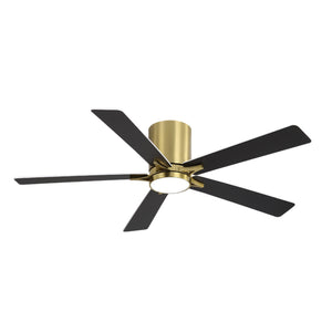 Lustra | 48’’ Flush Mount Wood Blades Ceiling Fan with Light