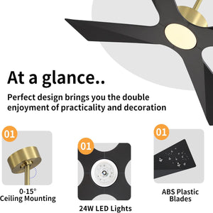 SkyBlade | 54" ABS Waterproof Ceiling Fan with Light