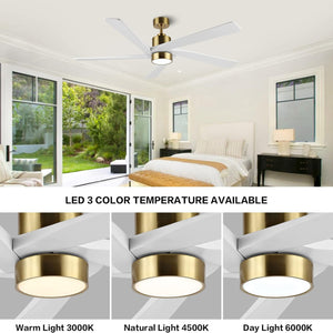 Zephyr Breeze | 72" Wood Blades Ceiling Fan with Light