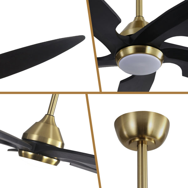 Carvo | 54’’ Wood Blades Ceiling Fan with Light