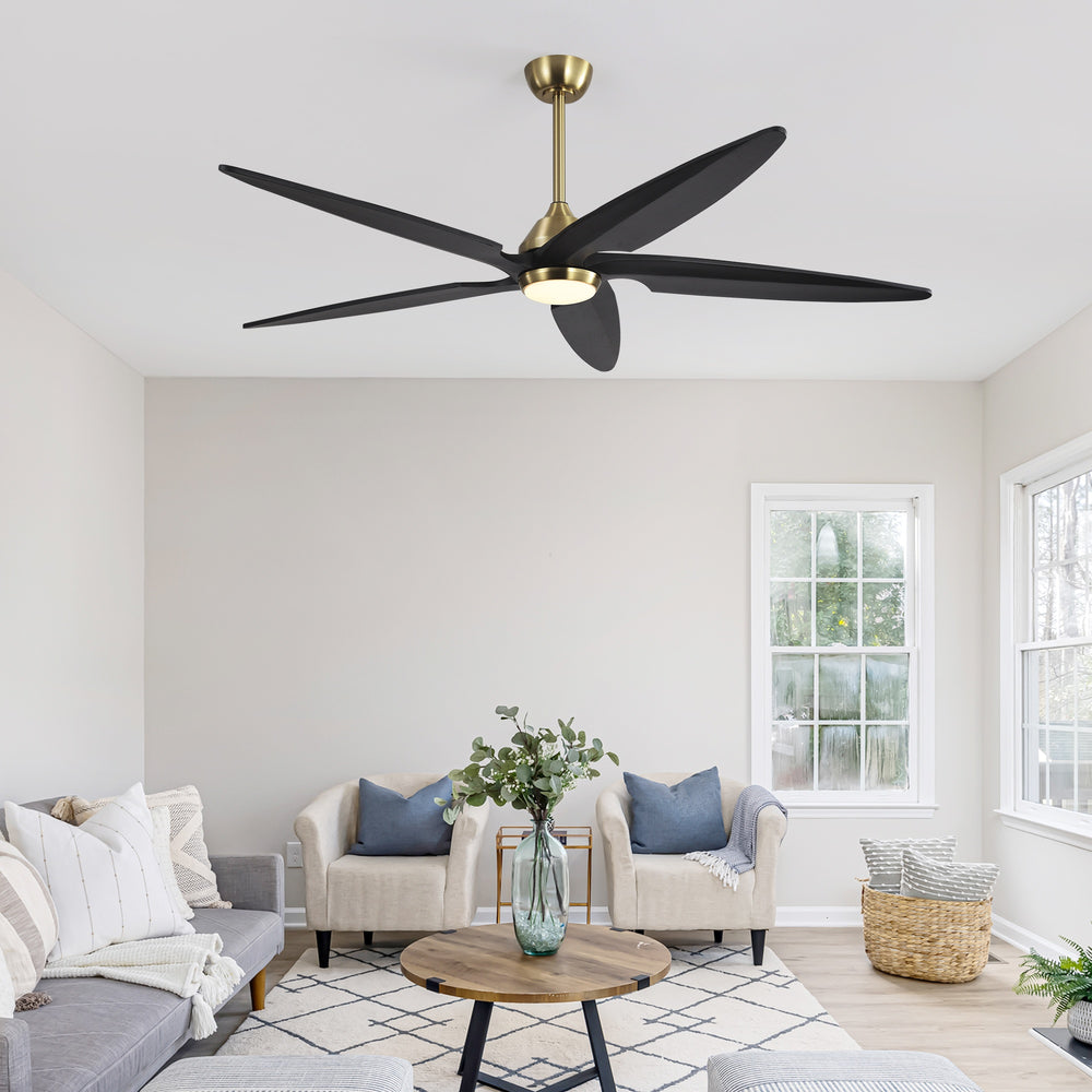 Carvo | 54’’ Wood Blades Ceiling Fan with Light