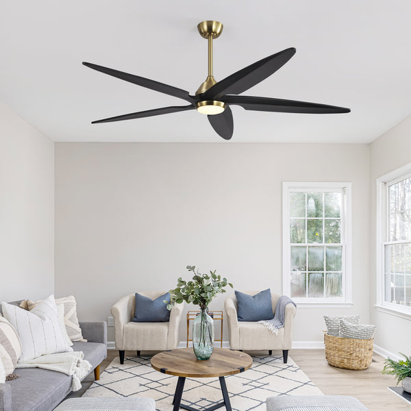 Carvo | 54’’ Wood Blades Ceiling Fan with Light