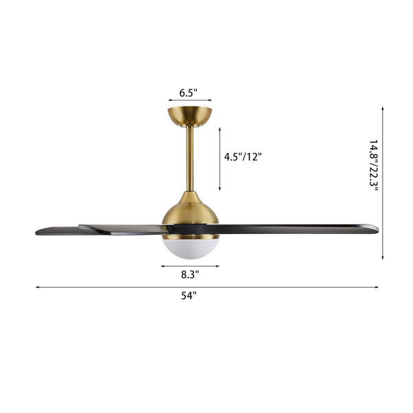 Velora | 54" Smart Ceiling Fan with Light