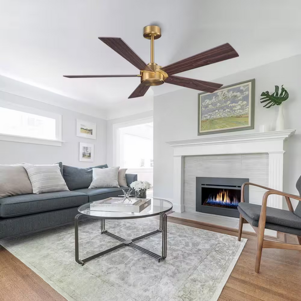 LumiWood | 54" Wood Blades Ceiling Fan