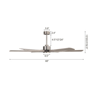 Aurevo | 68’’ ABS Blades Ceiling Fan with Light