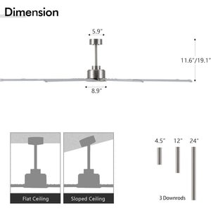 Magnus | 84’’ Aluminum Blades Ceiling Fan