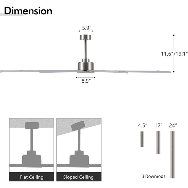 Magnus | 84’’ Aluminum Blades Ceiling Fan