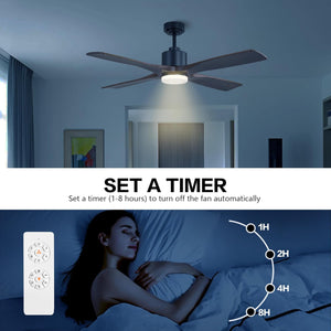 Serenity Air| 48" Wood Blades Ceiling Fan with Light