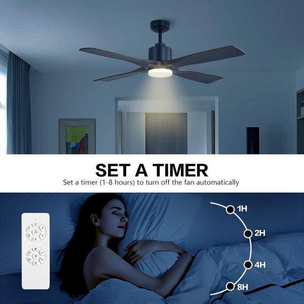 Serenity Air| 48" Wood Blades Ceiling Fan with Light