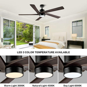 Zephyr Breeze | 64" Wood Blades Ceiling Fan with Light