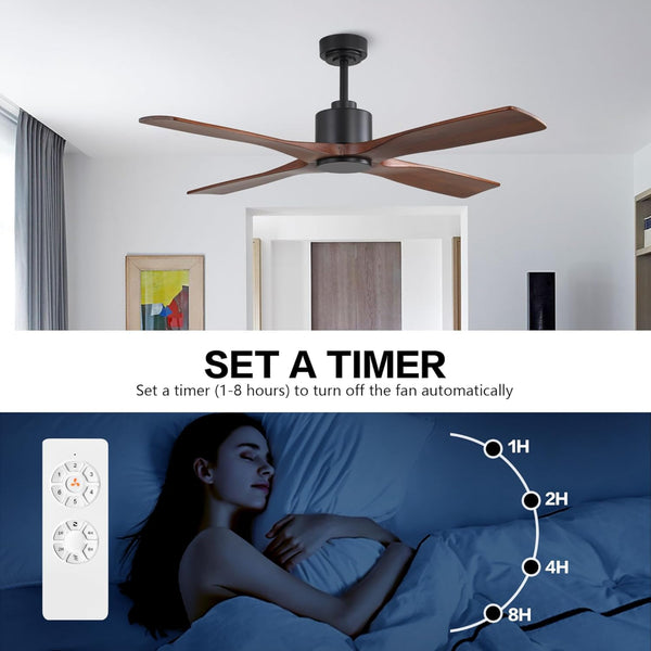 Serenity Air|48" Wood Blades Ceiling Fan