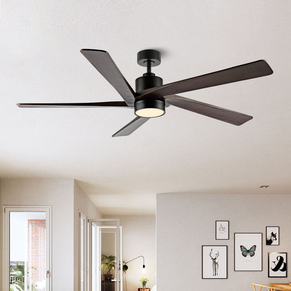 Zephyr Breeze | 64" Wood Blades Ceiling Fan with Light