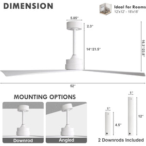 PureFlow |  52’’ ABS Blades Ceiling Fan