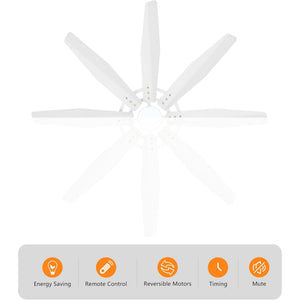 Tectra | 72’’ Aluminum Blades Ceiling Fan with Light