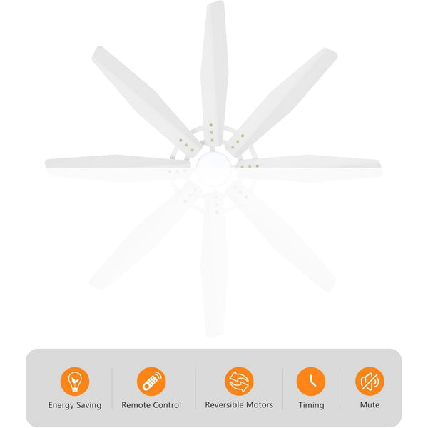 Tectra | 72’’ Aluminum Blades Ceiling Fan with Light