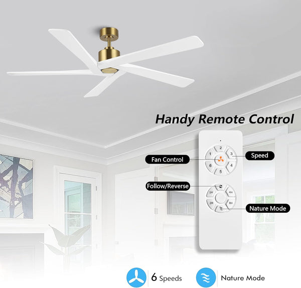 Zephyr Breeze | 64" Wood Blades Ceiling Fan