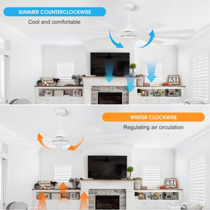 Solara | 65’’  Wood Blades Ceiling Fan