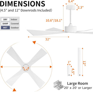 SkyBlade | 64" ABS Waterproof Ceiling Fan