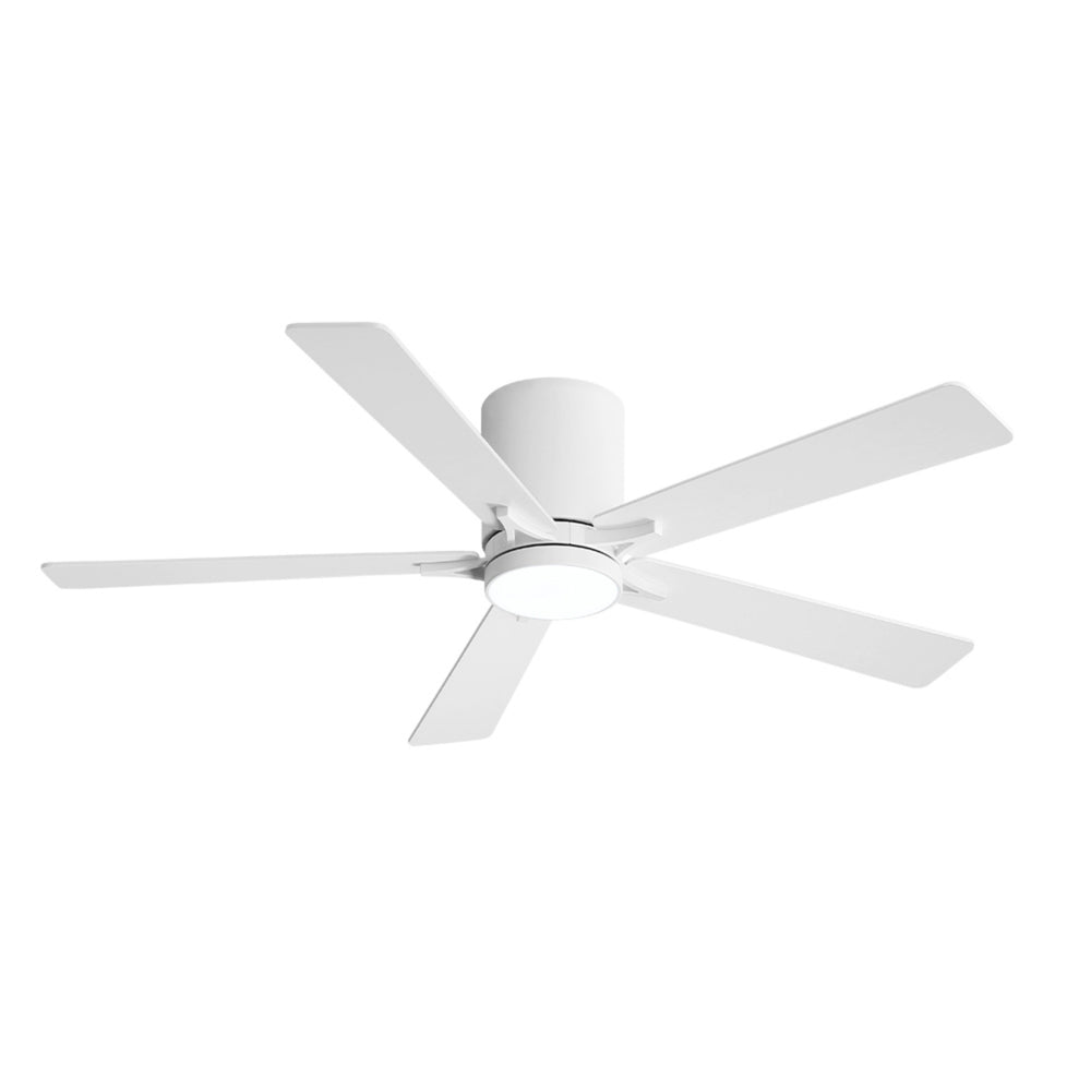 Lustra | 48’’ Flush Mount Wood Blades Ceiling Fan with Light