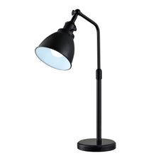 Load image into Gallery viewer, Industrial Black Task Desk Lamp with Natural Marble Base, 17.7” - 23.7” Height Adjustable, Table Reading Lamps for Living Room Bedside Office Nightstand
