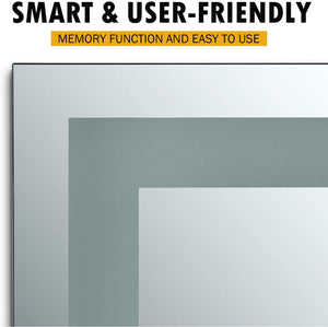 LEDLUX 28x36 inch LED Bathroom Mirror for Wall, Vanity Lighted Mirror, Dimmable Touch Switch Makeup Mirror with Lights, Waterproof Smart Mirror for Vertical or Horizontal