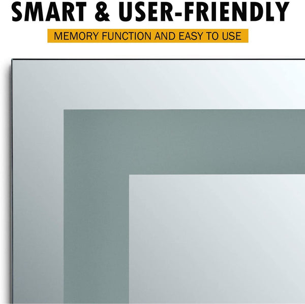 LEDLUX 28x36 inch LED Bathroom Mirror for Wall, Vanity Lighted Mirror, Dimmable Touch Switch Makeup Mirror with Lights, Waterproof Smart Mirror for Vertical or Horizontal