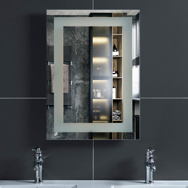 LEDLUX 28x36 inch LED Bathroom Mirror for Wall, Vanity Lighted Mirror, Dimmable Touch Switch Makeup Mirror with Lights, Waterproof Smart Mirror for Vertical or Horizontal