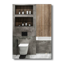 Load image into Gallery viewer, LEDLUX 20” x 28” Lighted Bathroom Mirror, LED Dimmable Wall Mounted Vanity Mirror, Rectangular Illuminated Bathroom Wall Mirror Backlit Makeup Mirror Dimmer Touch On Button
