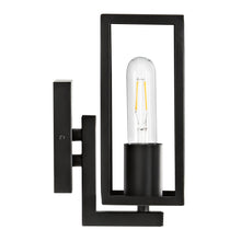 Load image into Gallery viewer, ELYMIEO Modern 9” Wall Sconce, Black Metal Frame Retro Wall Lighting Fixture, for Living Room Bedroom Bathroom Vanity Office
