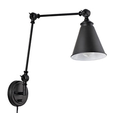 Load image into Gallery viewer, ELYMIEO Industrial Wall Sconce with ON/Off Switch, Edison Vintage Style Swing Arm Wall Lamp (Bulb Not Included)
